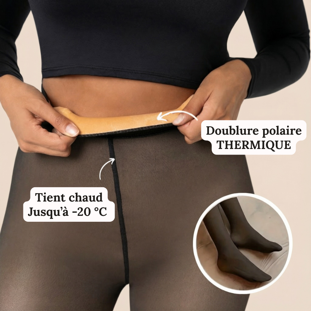 Collant Polaire Effet Transparent