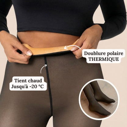 Collant Polaire Effet Transparent