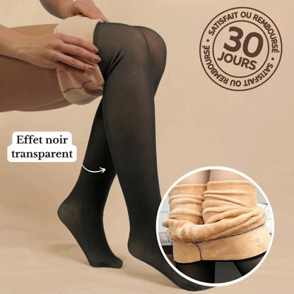 Collant Polaire Effet Transparent