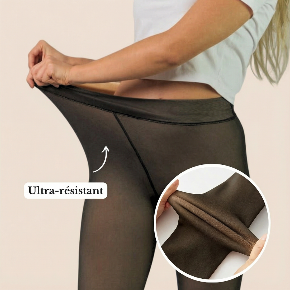 Collant Polaire Effet Transparent